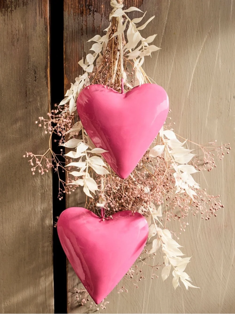 Anthropologie Enamel Heart Ornaments, Set of 2
